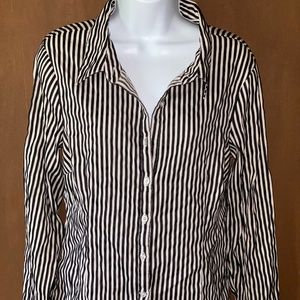 Women's Striped Button Down Shirt